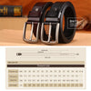Men Pin Buckle Leather Belt Pure Leather Pants Belt, Belt Length:110cm(black)
