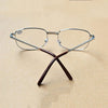 Full Metal Frame Resin Lenses Presbyopic Glasses Reading Glasses +4.00D(Silver)