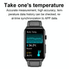 Smart Watch Ring ECG Temperature Heart Rate Blood Pressure Health Bluetooth Talking Watch, Color: Red Silicone