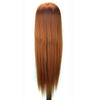 Practice Disc Hair Braided Mannequin Head Wig Styling Trimming Head Model(Brown)
