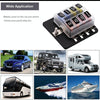 1 in 8 Out Fuse Box PC Terminal Block Fuse Holder Kits with LED Warning Indicator for Auto Car Truck Boat