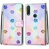 For Alcatel 1SE 2020 Coloured Drawing Cross Texture Horizontal Flip PU Leather Case with Holder & Card Slots & Wallet & Lanyard(Footprint Water Drops)
