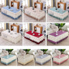 Simple Fabric Lace Rectangular Tablecloth, Size: 70x130cm(Italian Velvet Blue)