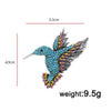Inlaid Bee Bird Brooch Personality Clothing Pins Scarf Buckle(Blue Diamond)