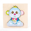 3 PCS Early Childhood Education Wooden Three-Dimensional Jigsaw Puzzle Toy(S-Monkey)