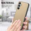For Samsung Galaxy A55 5G Twill Fabric Leather Skin Back Phone Case(Khaki)