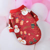 Christmas Dog Sweater, Red Snowman, Size L (Small Dogs & Cats)