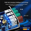 2 in 1 1m USB to 8 Pin Data Cable + 30W QC 3.0 4 USB Interfaces Mobile Phone Tablet PC Universal Quick Charger Travel Charger Set, EU Plug(White)