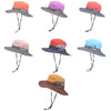 9002 Summer Women Outdoor Sun Hats Fisherman Hat With Ponytail Hole(Two-color Children Watermelon Red)