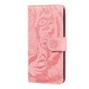 For Asus Zenfone 9 Tiger Embossing Pattern Flip Leather Phone Case(Pink)