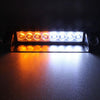 8W 800LM 8-LED White + Yellow Light 3-Modes Adjustable Angle Car Strobe Flash Dash Emergency Light Warning Lamp with Suckers, DC 12V