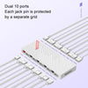 COOLMOON AM10 ARGB+PWM Dual 10 Ports Temperature Control Splitter Case Fan 5V 3Pin HUB(White)