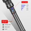 Long Style Micro USB Charging Outdoor Waterproof P90 + COB LED Flashlight, Support Power Display & Telescopic Focusing & 7-level Brightness Adjustment