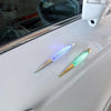Car Solar Shark Gill Warning Lights Car Door Anti-collision Rear-end Collision LED Dlashing Lamp, Mode: Constant Bright + Flashing (Gold)