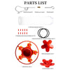 Red Hummingbird Feeder | Outdoor Hanging Garden Feeder | 360ml