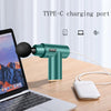 Fascia Massager Mini Electric Muscle Massager Portable Fitness Muscle Relaxing Massager LCD(Dark Green)