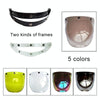 Soman Motorcycle Bubble Visor Open Face Helmet Visor Helmet Windshield Shield with Transparent Frame(Yellow)