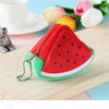 Triangle Plush Fruit Creative Three-dimensional Cute Children Change Bag Key Bag Gift(Watermelon)