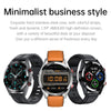 DW161.39 inch AMOLED Screen Smart Watch, Support Heart Rate / Blood Pressure Monitoring, Leather Strap(Black)