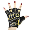Punk Biker Half Finger Gloves Halloween Accessories(S)