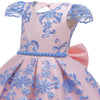 Girls European Style Bow-knot Mesh Tutu Dress Show Dress, Size:140cm(Pink)