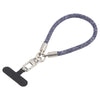 Pearl Silver Metal Buckle Phone Wrist Strap Phone Short Lanyard(Dark Blue)