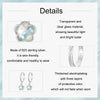 S925 Sterling Silver Platinum Plated Flower Earrings(SCE1718)