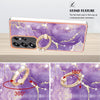 For Samsung Galaxy S25 Ultra 5G Electroplating Marble IMD TPU Phone Case with Ring Holder(Purple 002)