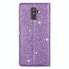 For Samsung Galaxy A6+ / J8 (2018) Ultrathin Glitter Magnetic Horizontal Flip Leather Case with Holder & Card Slots(Purple)