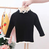 Autumn and Winter Girls Sweater Baby Warm Pullover Bottoming Shirt, Size: 130cm(Black)