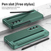 For Samsung Galaxy Z Fold4 Integrated PC + PU Phone Case with Pen / Pen Box(Green)