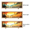 Warm Light Touch Control Wooden Acrylic Atmosphere Lightbox Decoration Painting Night Light(Beech)