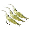 5pcs /Pack HENGJIA SO064 Imitation Grass Shrimp Dummy Bait Lua Fishing Soft Lures, Size: 4cm 1.5g(White Gray)
