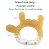 Rattle Baby Teether Soothing Pacifier Teething Stick Newborn Anti-Eating Hand Silicone Toy, Style: 666 Gesture