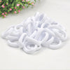 20pcs / Pack Girls Kids Rubber Bands Ponytail Holder Elastic Hair Bands(White)