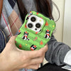 For iPhone 13 Pro Max Christmas Black Cat 2 in 1 TPU Phone Case(Green)