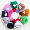 12PCS Cute Mini Knitted Hairball Hat Brooch Sweater Pins Badge(Green)