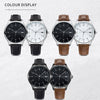 YAZOLE 502 Arabic Numerals Men Business Watch Fashion Quartz Watch(Silver Shell White Tray Brown Belt)