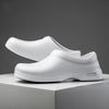 Chef Shoes Non-slip Kitchen Shoes Canteen Chef Cleaning Work Shoes Hotel Work Shoes, Size:37(White)