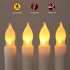 LED Electronic Candle Lights Flameless Long Rod Christmas Candle, Spec:Flashing Yellow Light-Red