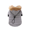 Warm Fleece Dog Coat with Hood, Grey, Large (3-4kg), Chihuahua/Small Breeds