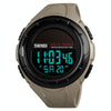 SKMEI 1405 Fashion Solar Power Outdoor Sports Watch Multifunctional 50m Waterproof Men Digital Watch(Khaki)