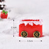 4pcs Christmas Micro Landscape Decorations Resin Craft Gifts Home Decoration Ornaments, Spec: Train Cabin