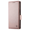 For Samsung Galaxy S25 5G Side Buckle Magnetic Frosted Leather Phone Case(Rose Gold)