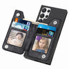 For Samsung Galaxy S25 Ultra 5G Carbon Fiber Horizontal Flip Zipper Wallet Phone Case(Black)