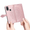For Alcatel 1L 2021 Mandala Flower Embossed Horizontal Flip Leather Case with Holder & Three Card Slots & Wallet & Lanyard(Rose Gold)