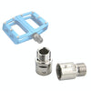 QL1 One Pair Steel Bike Pedal Spacer Extenders Bicycle Pedal Spacers for 9/16 inch Threaded Pedals