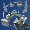 Children DIY Assembly Engineering Fleet Hydraulic Power Crawler Toy(Excavator)