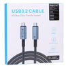 10Gbps 8K USB-C/Type-C to USB-C/Type-C Video Cable Compatible with USB 3.2, Length: 1m(Black)