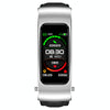 K60 1.08 inch Leather Band Earphone Detachable Life Waterproof Smart Watch Support Bluetooth Call(Black Silver)